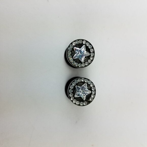 Body Rage Stainless Steel Star/CZ Plug Gauge Bundle 0G - Picture 2 of 8